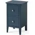 Harrogate 2 Drawer Narrow Bedside Cabinet - Blue