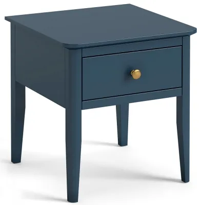 Harrogate Blue 1 Drawer Lamp Table - Blue