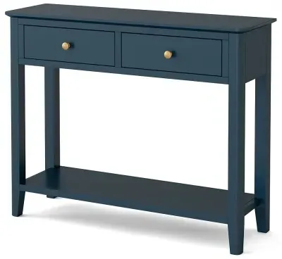 Harrogate Blue 2 Drawer Console Table - Blue