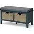 Harrogate Storage Bench with Baskets - Blue