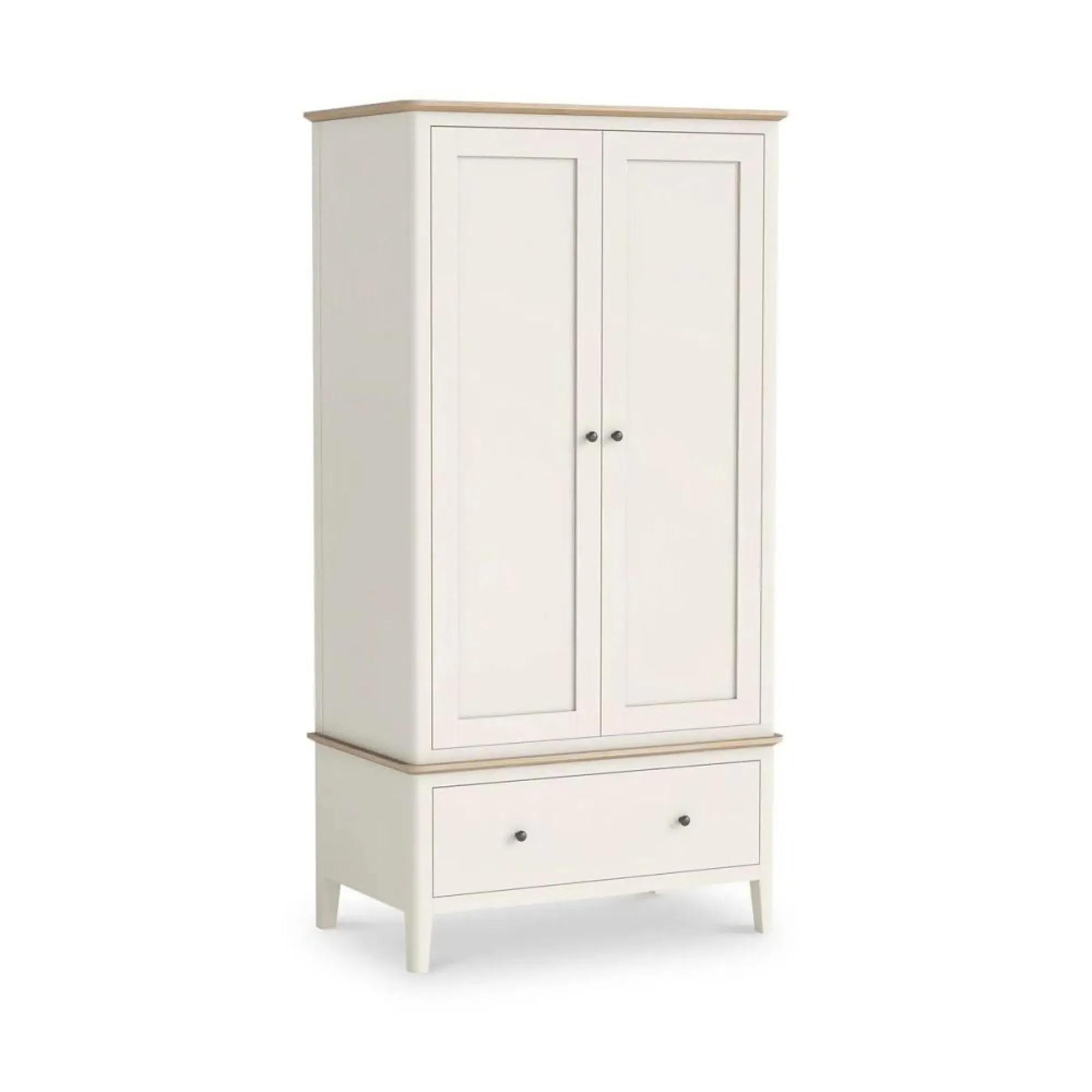 Marlow 2 Door Gents Wardrobe - Coconut White