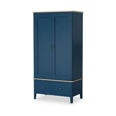 Marlow 2 Door Gents Wardrobe - Navy Blue