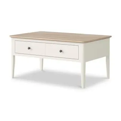 Marlow 2 Drawer Coffee Table - White