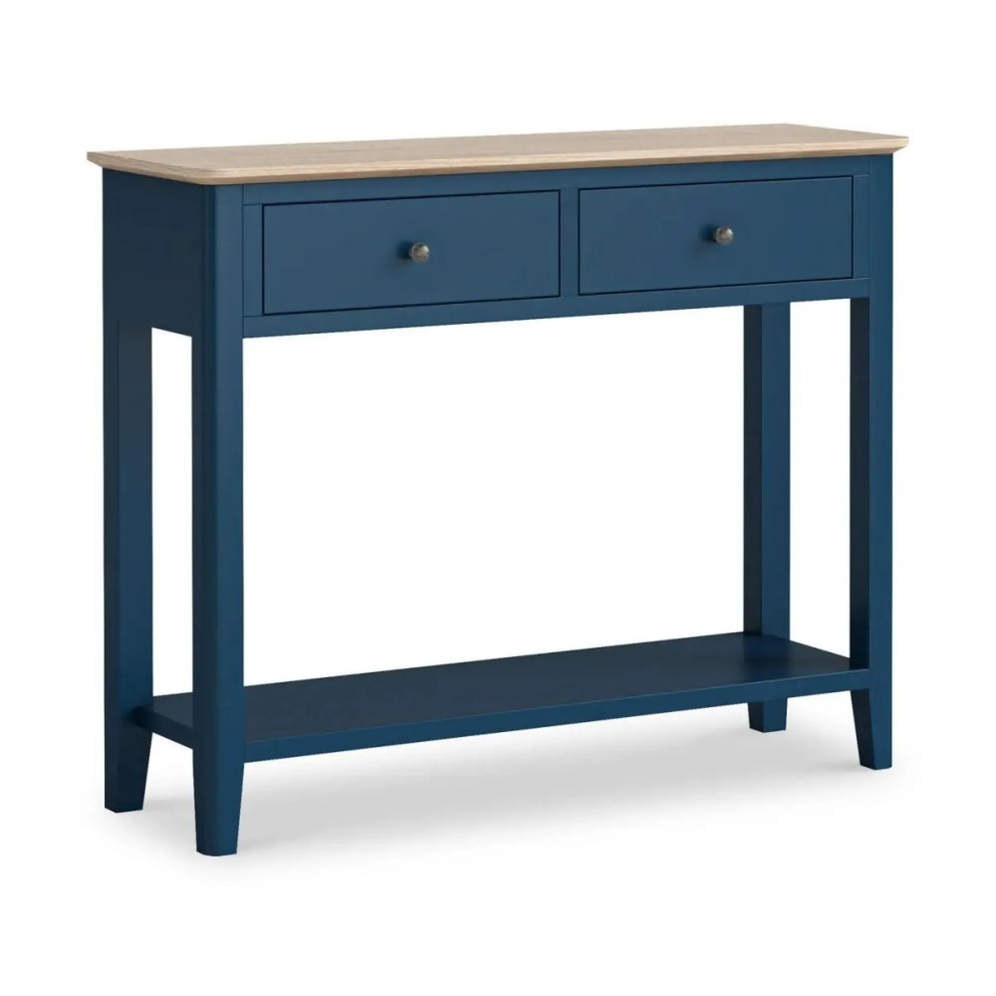 Marlow 2 Drawer Console Table - Navy Blue