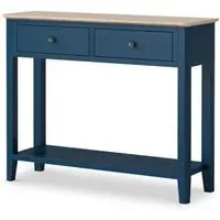 Marlow 2 Drawer Console Table - Navy Blue