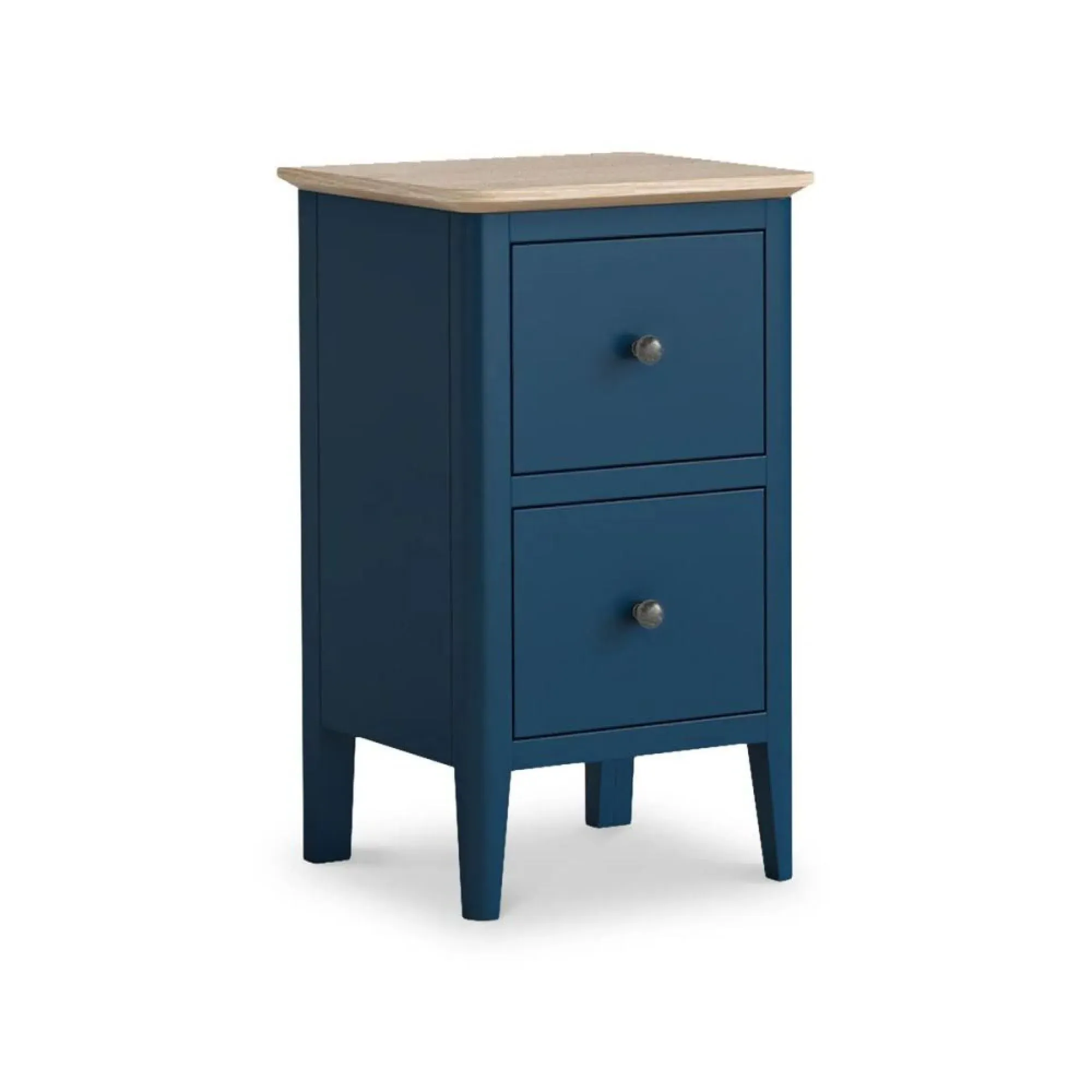 Marlow 2 Drawer Narrow Bedside Cabinet - Blue