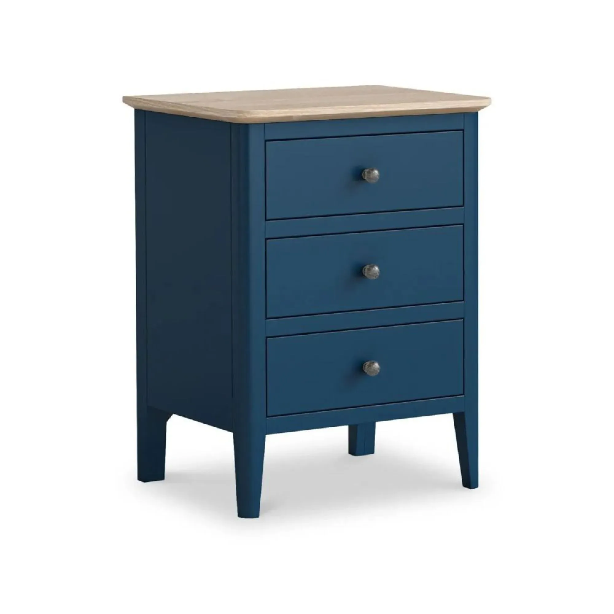Marlow 3 Drawer Bedside Cabinet - Navy Blue