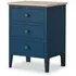 Marlow 3 Drawer Bedside Cabinet - Navy Blue