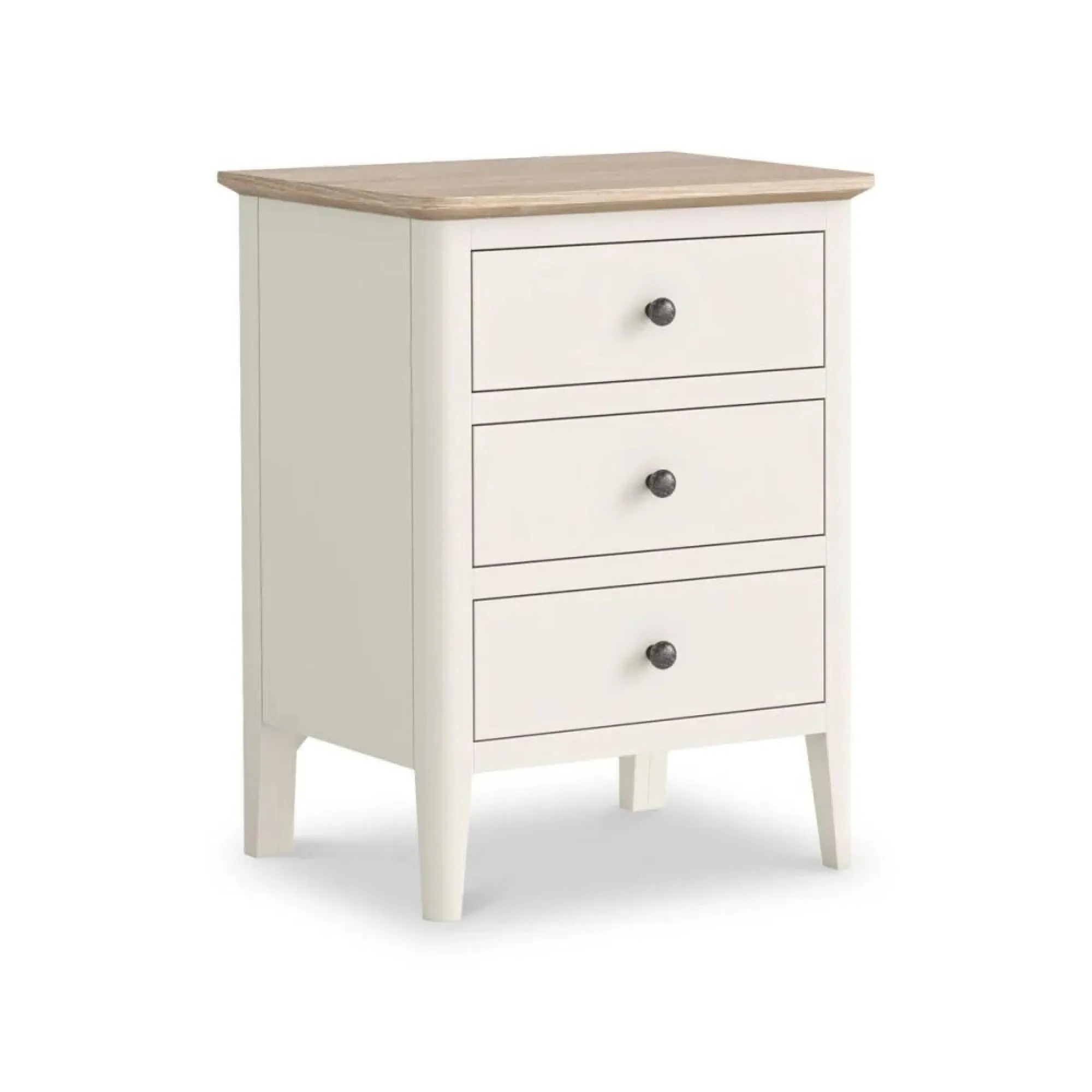 Marlow 3 Drawer Bedside Cabinet - White