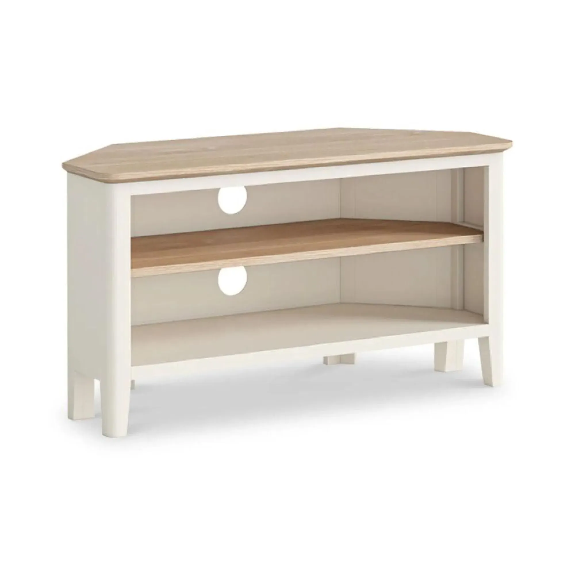 Marlow Corner TV Unit with Storage - White