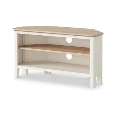 Marlow Corner TV Unit with Storage - White