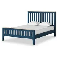 Marlow Double Slatted Bed Frame - Navy Blue