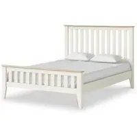 Marlow Double Slatted Bed Frame - White