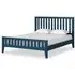 Marlow King Size Slatted Bed - Navy Blue