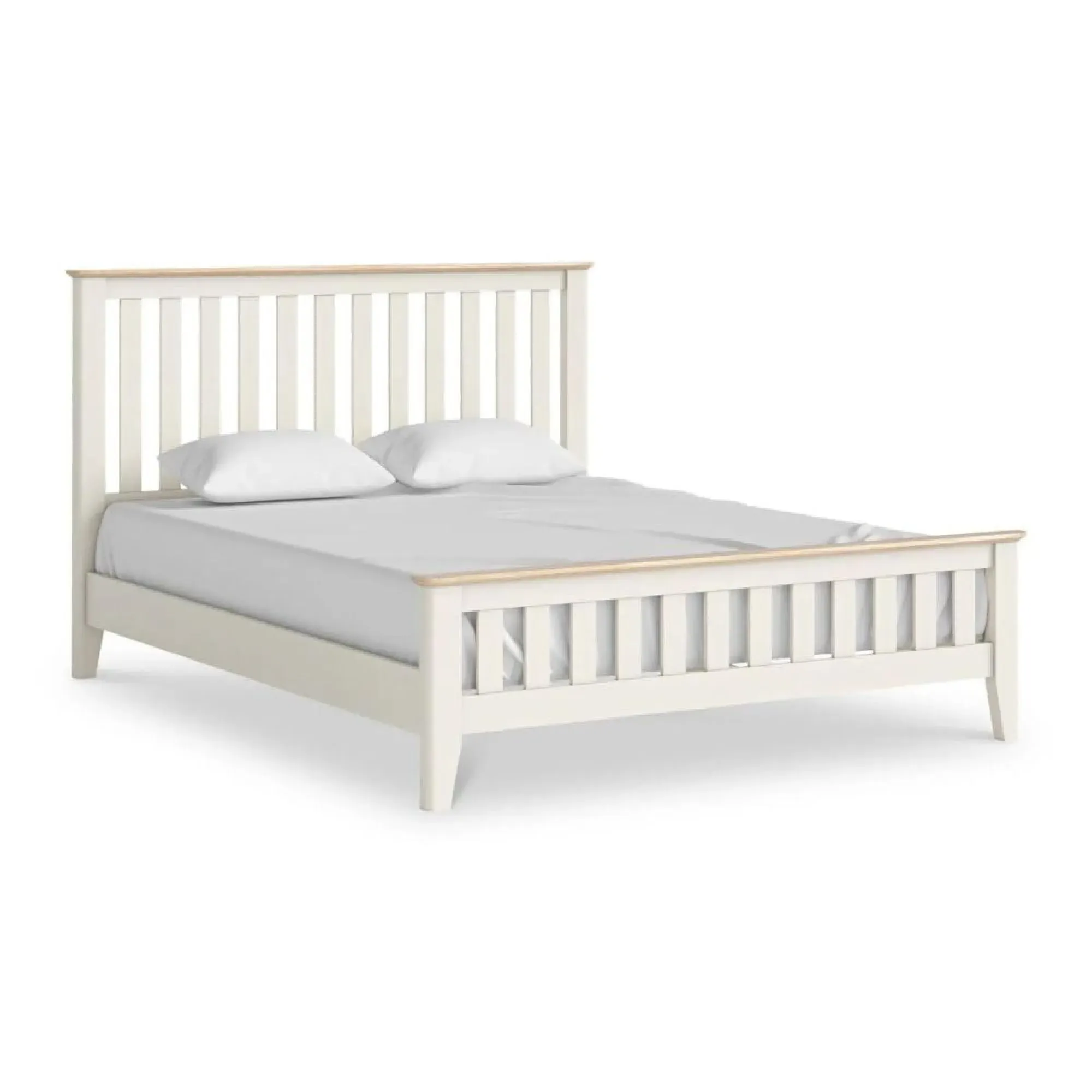Marlow King Size Slatted Bed - White