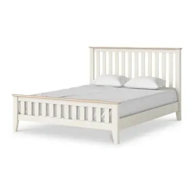 Marlow King Size Slatted Bed - White