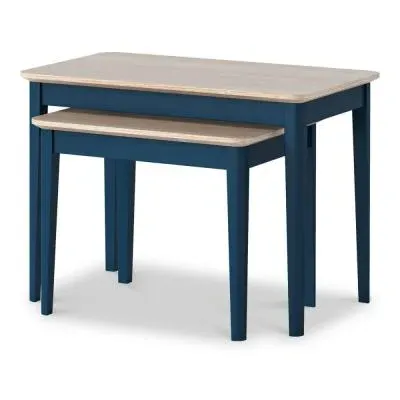 Marlow Nest of 2 Tables - Navy Blue image