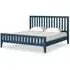Marlow Queen Size Slatted Bed - Navy Blue