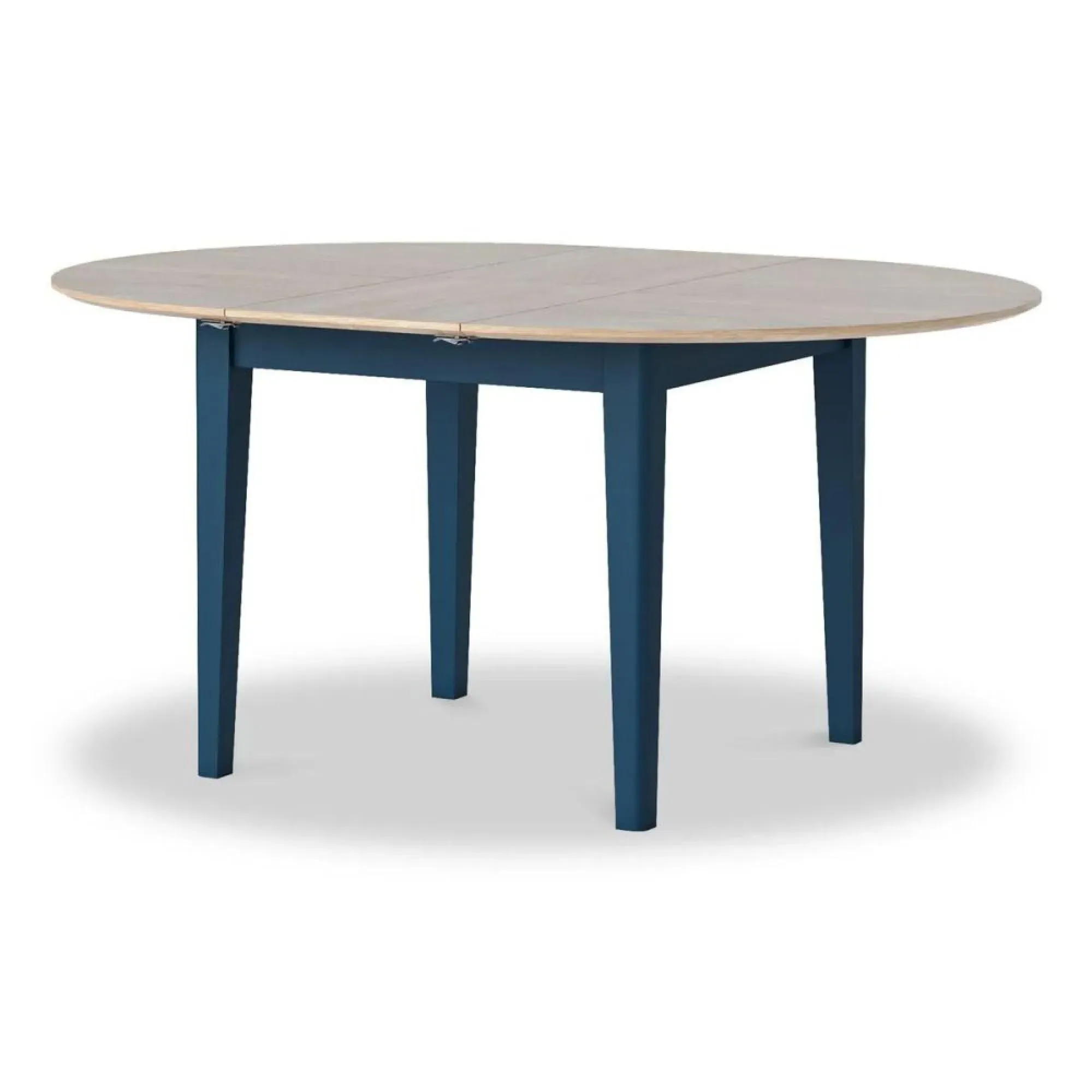 Marlow Round Extending Dining Set with Ladder Back Chairs - Navy Blue