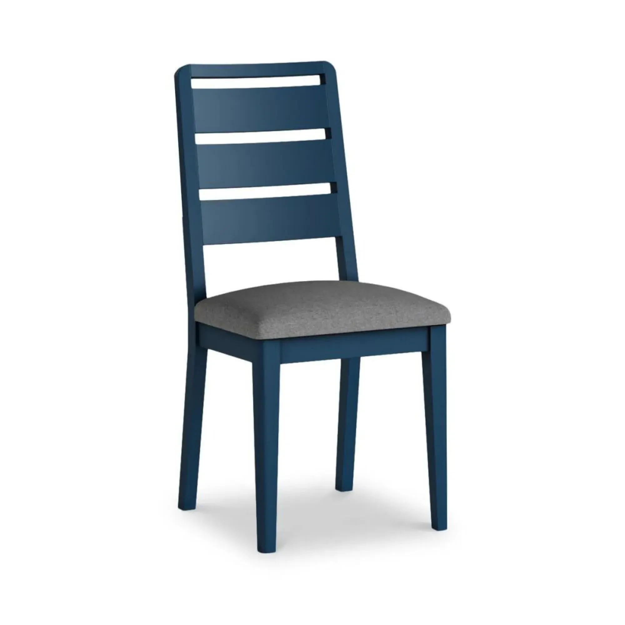Marlow Round Extending Dining Set with Ladder Back Chairs - Navy Blue