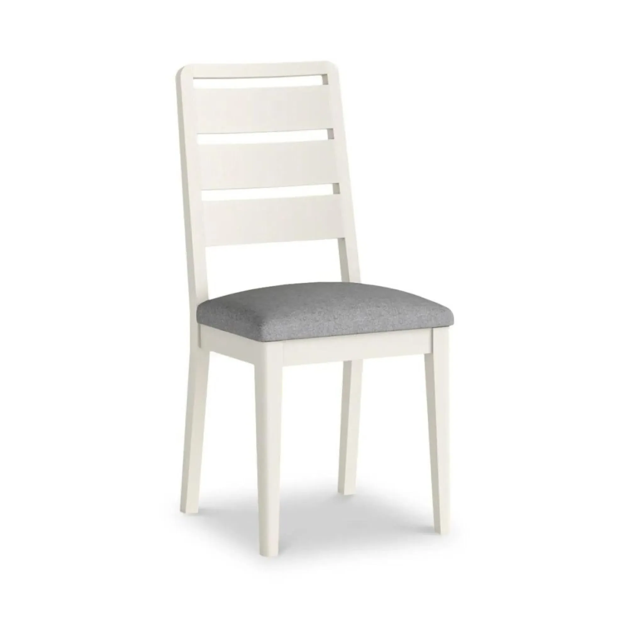 Marlow Round Extending Dining Set with Ladder Back Chairs - White