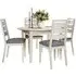 Marlow Round Extending Dining Set with Ladder Back Chairs - White