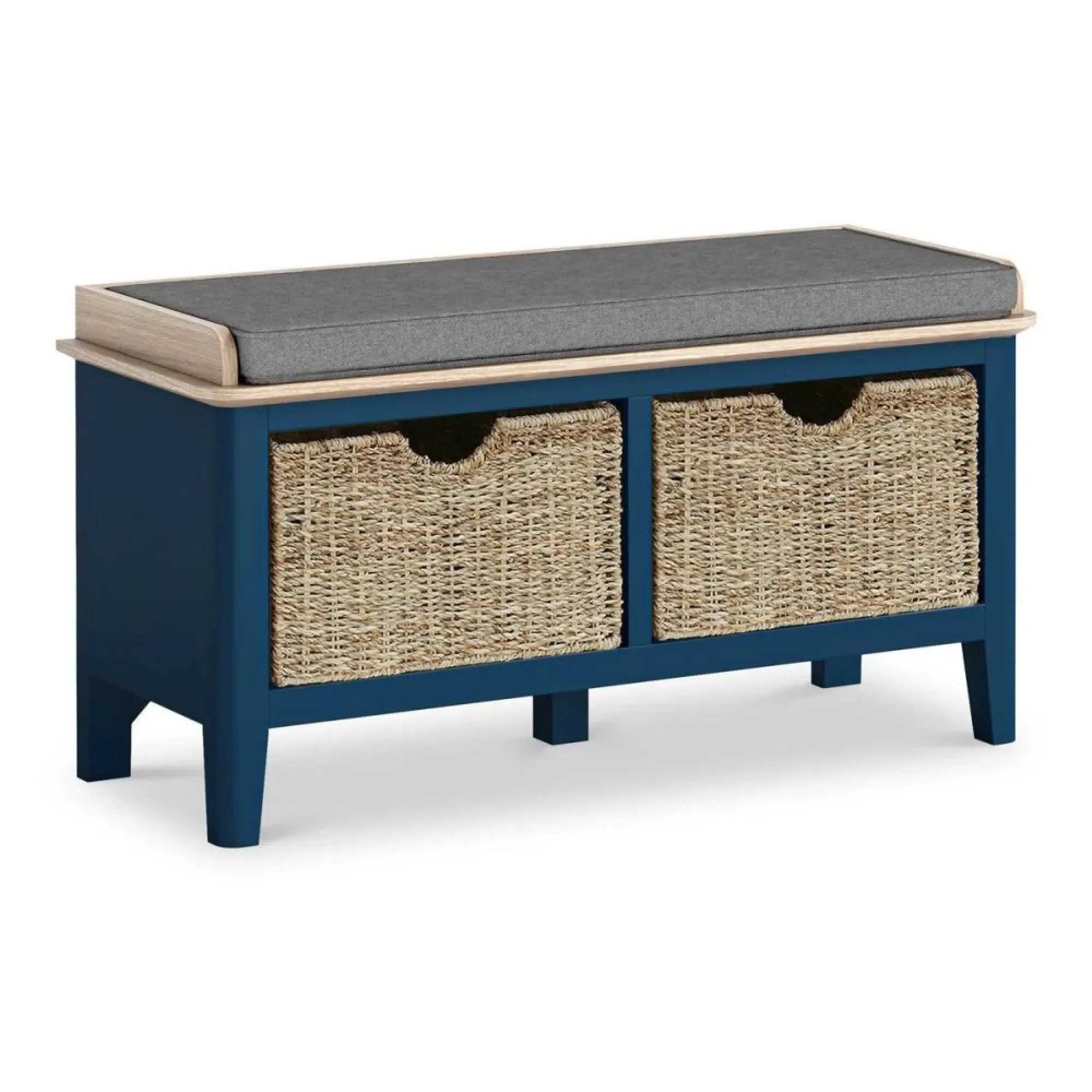 Marlow Storage Bench - Navy Blue