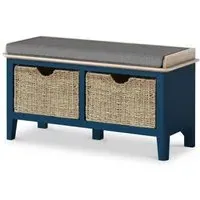 Marlow Storage Bench - Navy Blue
