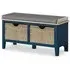 Marlow Storage Bench - Navy Blue