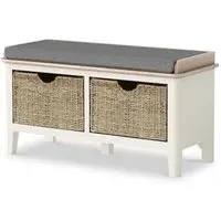 Marlow Storage Bench - White