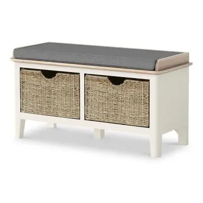 Marlow Storage Bench - White image