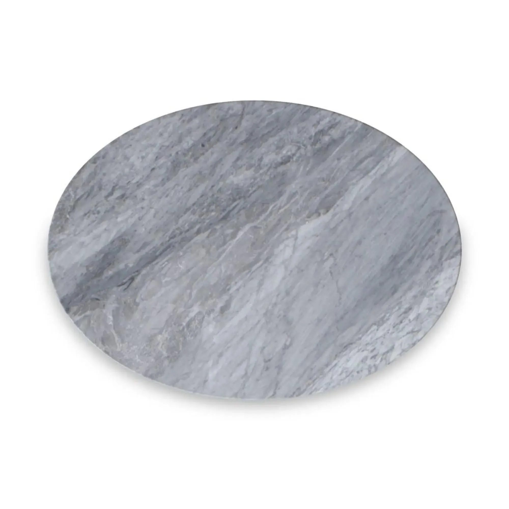 Marmora Oval C Side Table - Grey, Marble