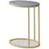 Marmora Oval C Side Table - Grey, Marble
