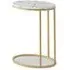 Marmora Oval C Side Table - Grey, Marble