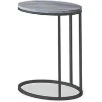 Marmora Oval C Side Table - White, Marble