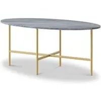Marmora Oval Coffee Table - Grey, Marble