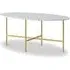 Marmora Oval Coffee Table - White, Marble
