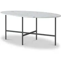 Marmora Oval Coffee Table - White, Marble