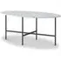 Marmora Oval Coffee Table - White, Marble