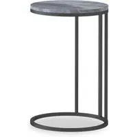 Marmora Round C Side Table - Grey, Marble
