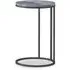 Marmora Round C Side Table - Grey, Marble