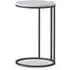 Marmora Round C Side Table - White, Marble