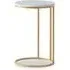 Marmora Round C Side Table - White, Marble