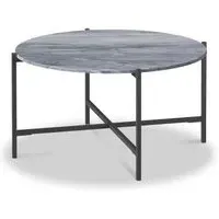 Marmora Round Coffee Table - Grey, Marble