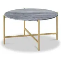 Marmora Round Coffee Table - Grey, Marble