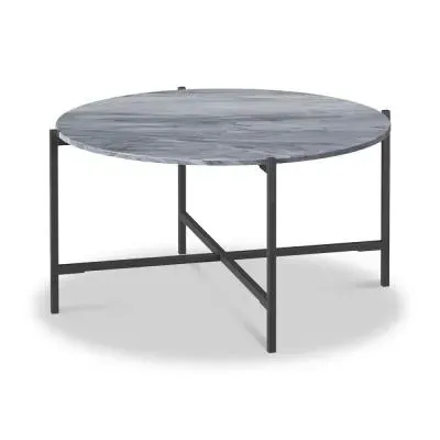 Marmora Round Coffee Table - Grey, Marble image