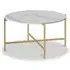 Marmora Round Coffee Table - White, Marble