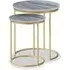 Marmora Round Nest of 2 Tables - Grey, Marble