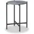 Marmora Round Side Table - Grey, Marble
