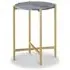 Marmora Round Side Table - Grey, Marble